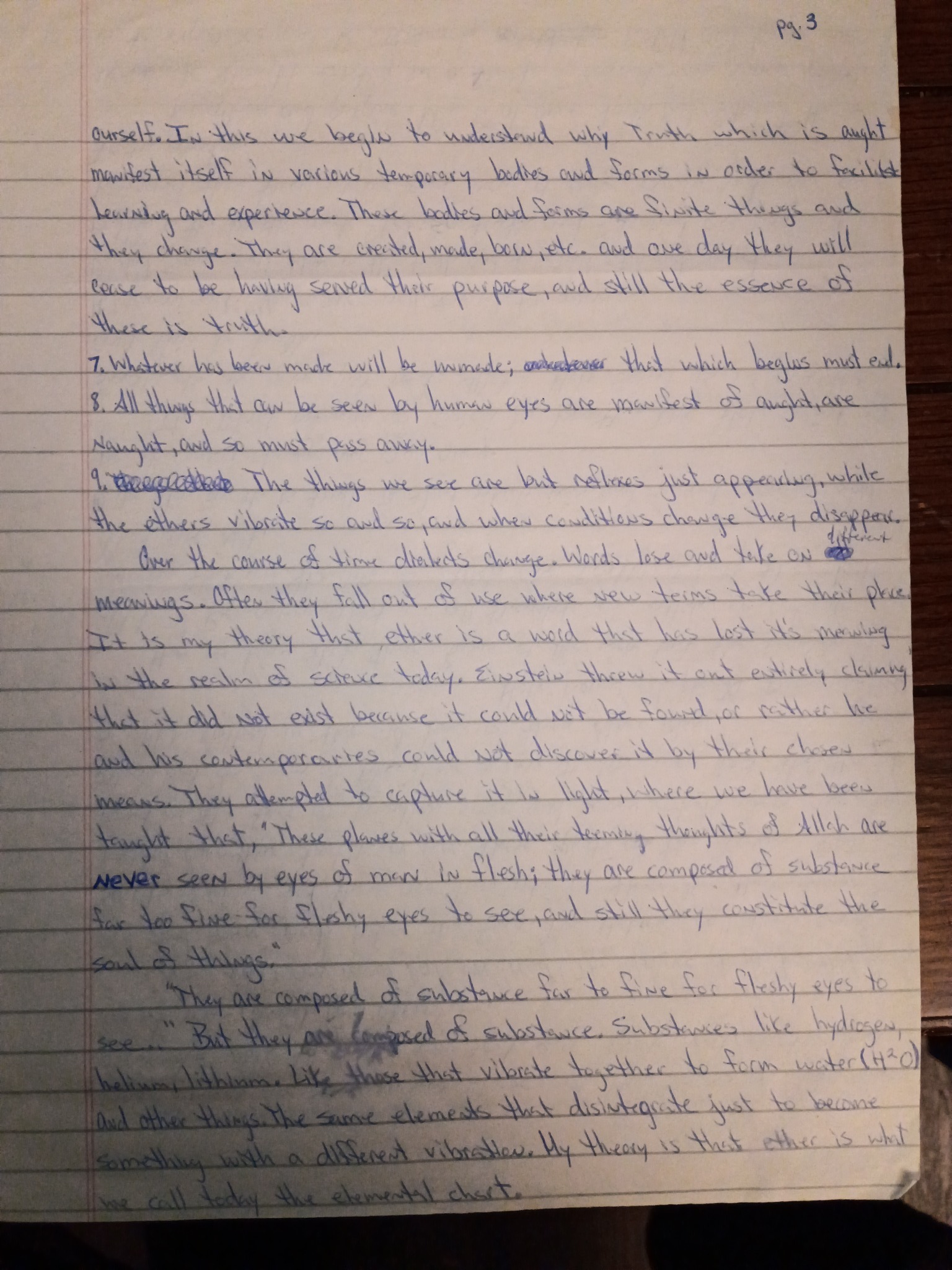 Original handwritten page 3 of The Master Student Series: What Is the MSTA? Part 2